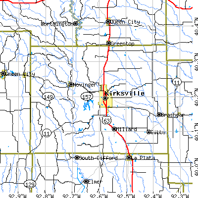 Adair County close-up map