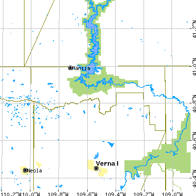 Daggett County close-up map