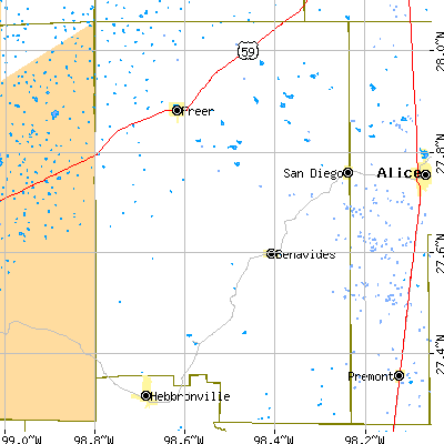 Duval County close-up map