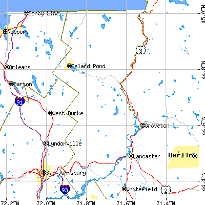 Essex County close-up map