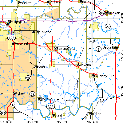 Seminole County close-up map