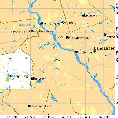 York County close-up map