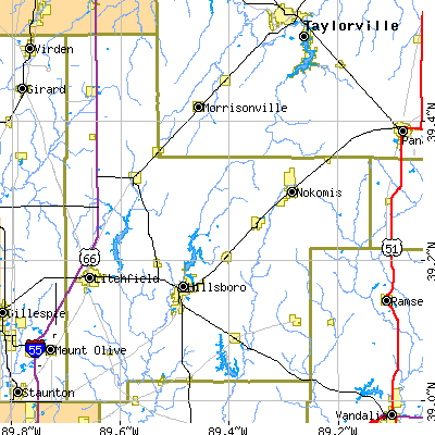 Montgomery County close-up map