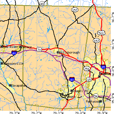 Orange County close-up map