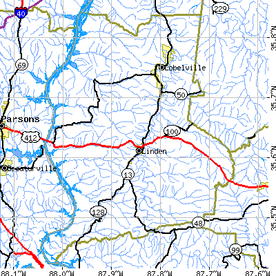 Perry County close-up map
