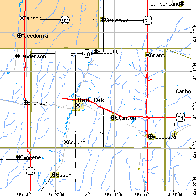 Montgomery County close-up map