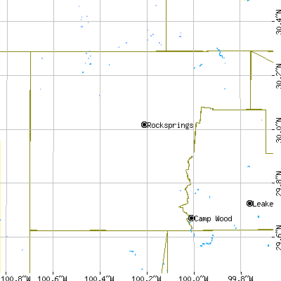 Edwards County close-up map