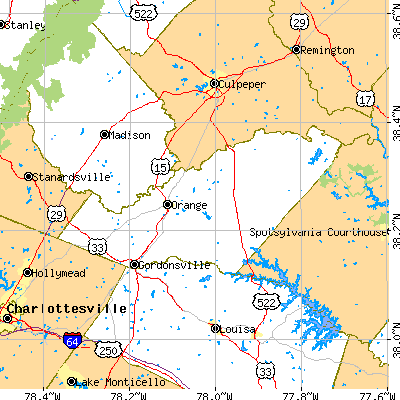 Orange County close-up map