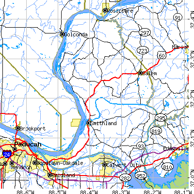 Livingston County close-up map