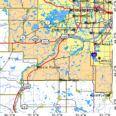 Scott County close-up map