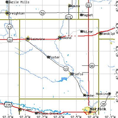 Pierce County close-up map