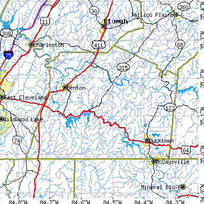 Polk County close-up map