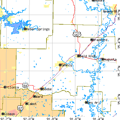 White County close-up map