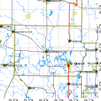 Perry County close-up map