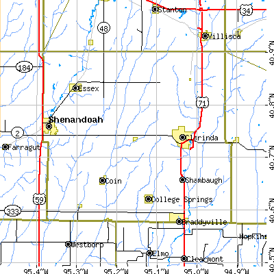 Page County close-up map