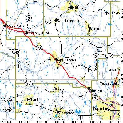Union County close-up map