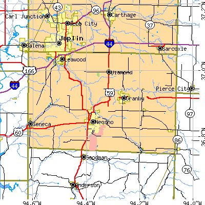 Newton County close-up map