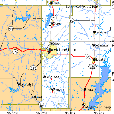 Washington County close-up map