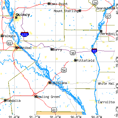 Pike County close-up map