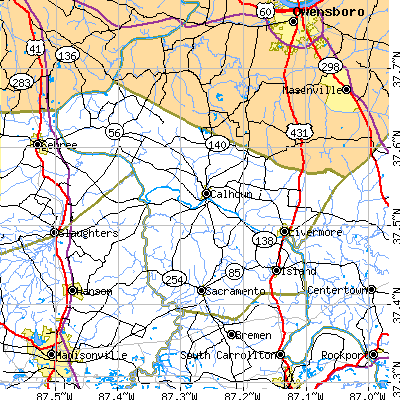 McLean County close-up map