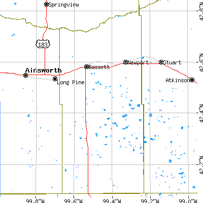 Rock County close-up map
