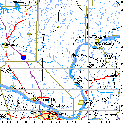 Pope County close-up map