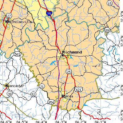 Madison County close-up map