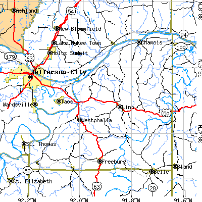 Osage County close-up map