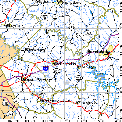 Bath County close-up map
