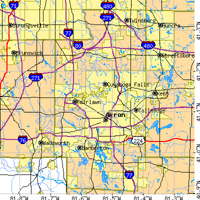 Summit County close-up map