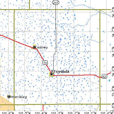 Floyd County close-up map