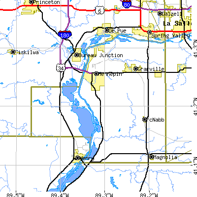 Putnam County close-up map