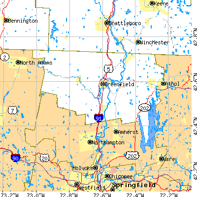 Franklin County close-up map
