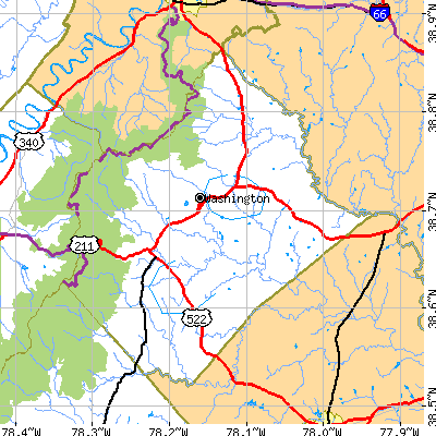 Rappahannock County close-up map