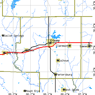 Richland County close-up map