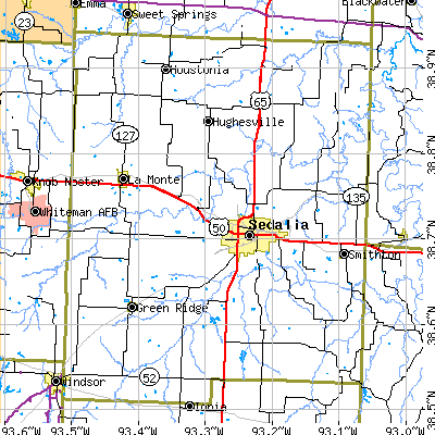 Pettis County close-up map