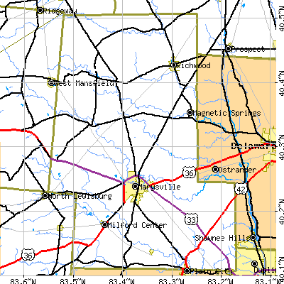 Union County close-up map