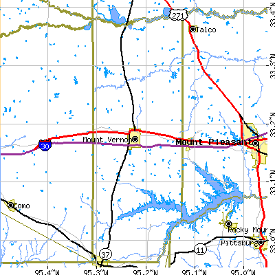 Franklin County close-up map