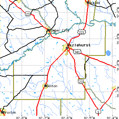 Jeff Davis County close-up map