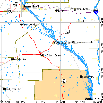 Pike County close-up map