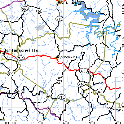 Menifee County close-up map