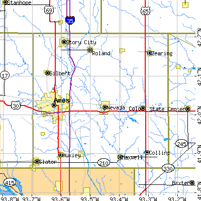 Story County close-up map