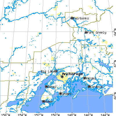 Matanuska-Susitna Borough close-up map