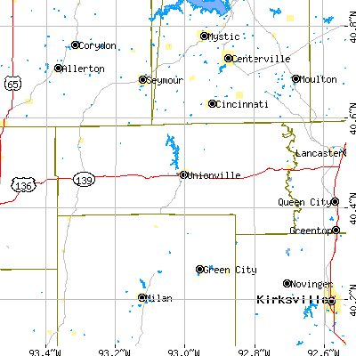Putnam County close-up map