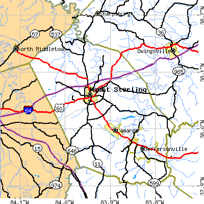 Montgomery County close-up map
