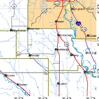 Thurston County close-up map
