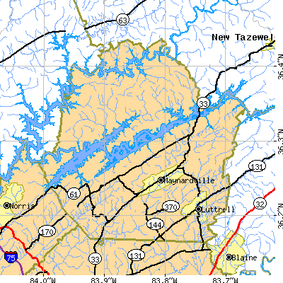Union County close-up map