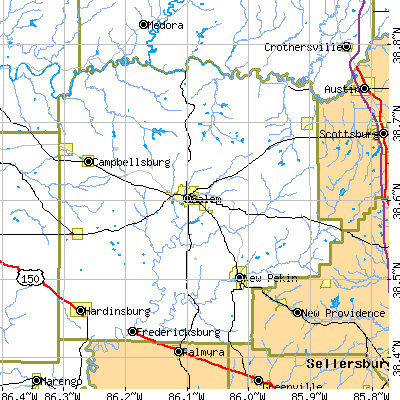 Washington County close-up map