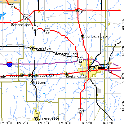 Wayne County close-up map