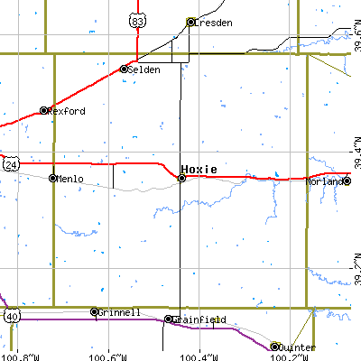 Sheridan County close-up map